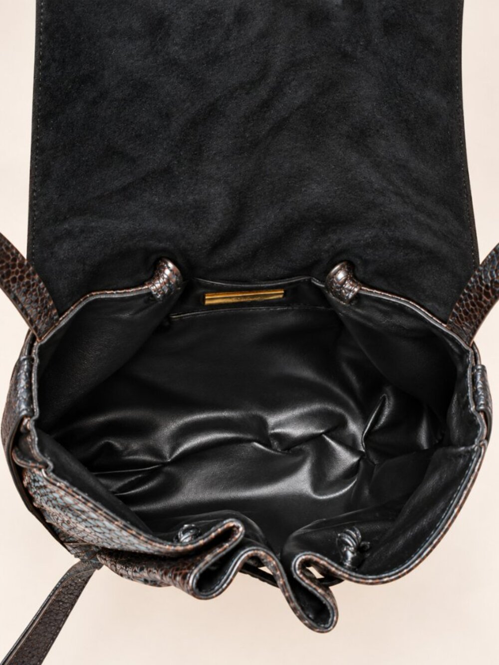 Vintage SHARIF Exotic Reptile Leather Patchwork Crossbody Bag - Picture 8 of 15